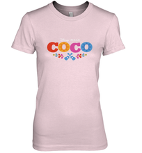 Load image into Gallery viewer, Disney Pixar Coco Movie Logo Colorful Women's Premium T-Shirt
