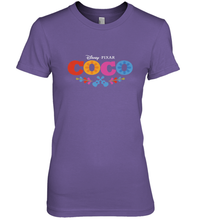 Load image into Gallery viewer, Disney Pixar Coco Movie Logo Colorful Women's Premium T-Shirt
