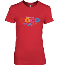 Load image into Gallery viewer, Disney Pixar Coco Movie Logo Colorful Women's Premium T-Shirt
