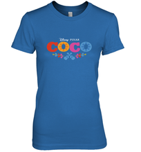 Load image into Gallery viewer, Disney Pixar Coco Movie Logo Colorful Women's Premium T-Shirt
