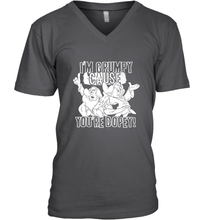 Load image into Gallery viewer, Disney Snow White Grumpy Cause You're Dopey Men's V-Neck
