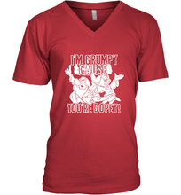 Load image into Gallery viewer, Disney Snow White Grumpy Cause You're Dopey Men's V-Neck
