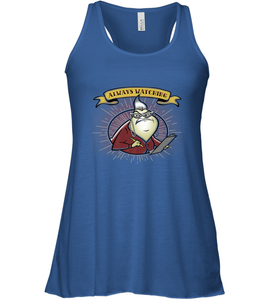 Disney Pixar Monsters Inc. Roz Always Watching Banner Women's Racerback Tank